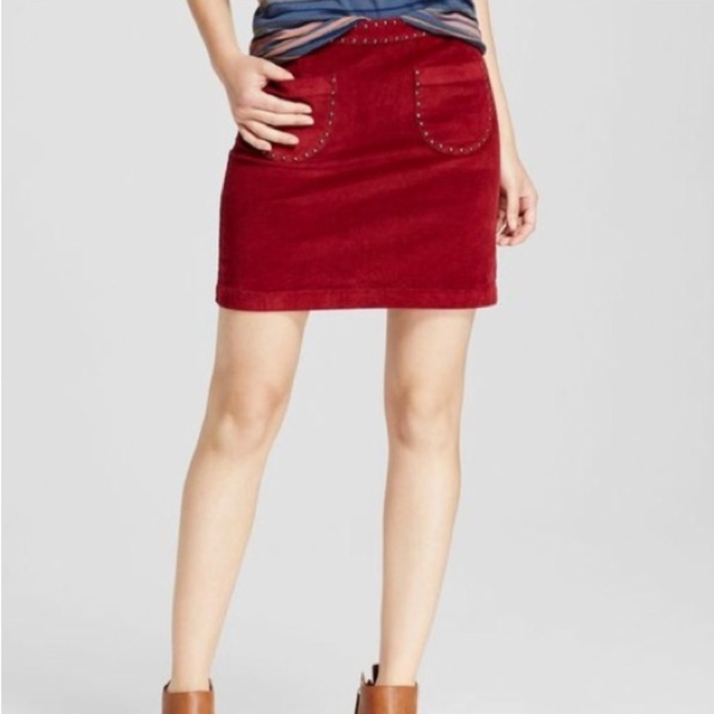 Velvet Studded Skirt